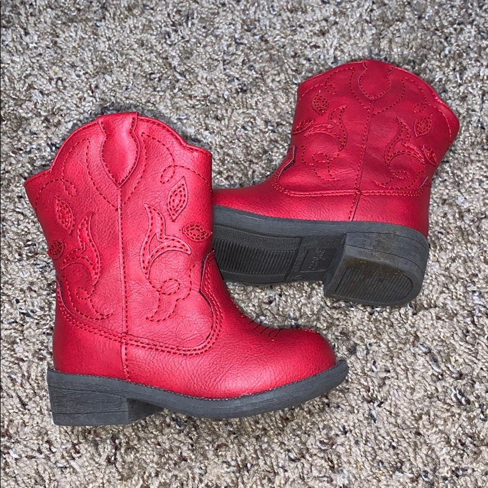 Red cowboy boots